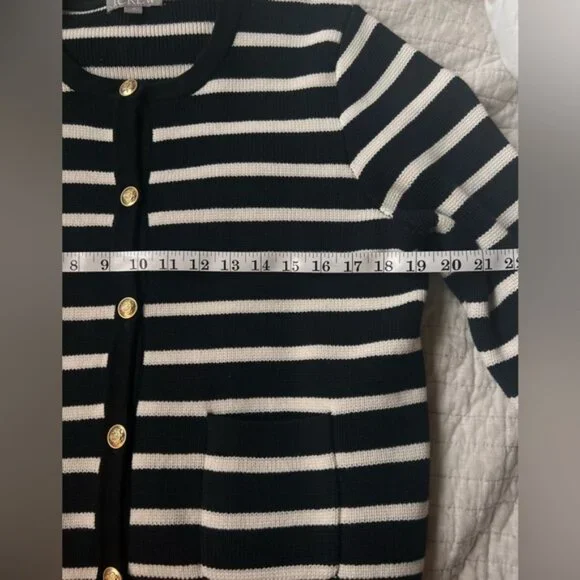 Striped Cotton Sweater Lady Jacket by J.Crew - Picture 3 of 6